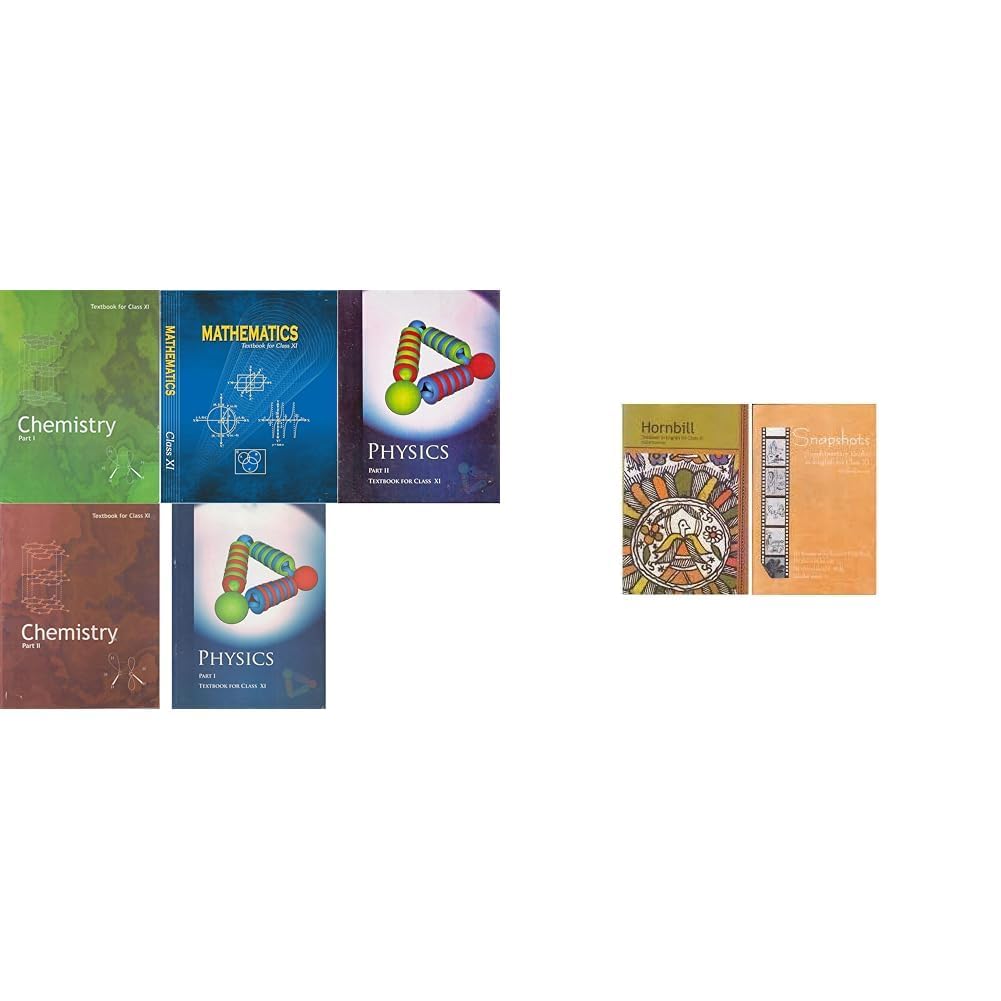 NCERTSHOP NCERT Class 11 Book Set of 7 Textbook for Class XI | English Snapshot + Hornbill + Physics Part 1 and 2 + Chemistry Part 1 and 2 +