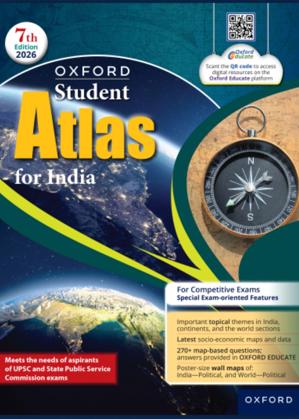 Oxford Student Atlas for India | For UPSC and Other Competitive Exams | 7th Edition