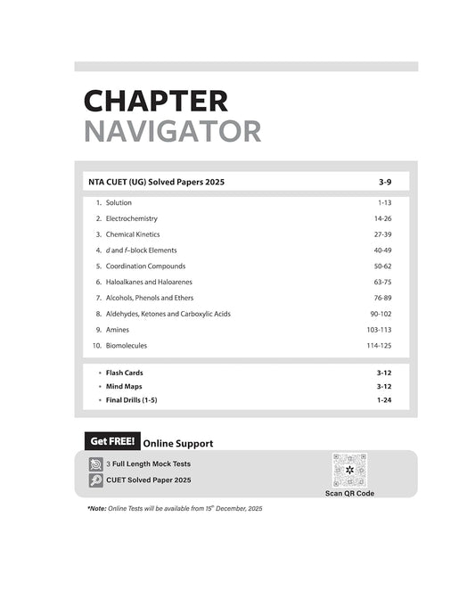 Arihant CUET UG 2026 Chemistry Chapterwise Notes & Question Bank | Based on NTA Test Pattern | 1000+ NCERT-Based MCQs, Mind Maps, Flash Cards & Quick ... 2025 Solved Paper & Online Digital Support