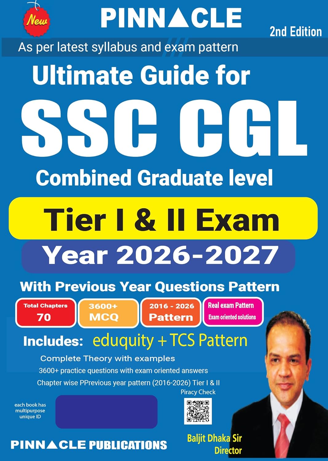 SSC CGL 2026 – 27 Ultimate Guide for Tier 1 & Tier 2 | 10 Years Chapterwise Previous Year Solved Papers ( 2016 – 2026 ) | 3600+ MCQs | Latest Eduquity + TCS Pattern | 2nd Edition