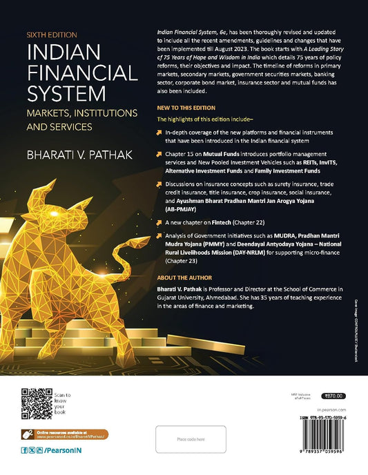 Indian Financial System, Markets, Institutions & Services 6th Edition,75 years of policy reforms, Government securities markets, banking sector, corporate bond market, insurance sector & mutual funds