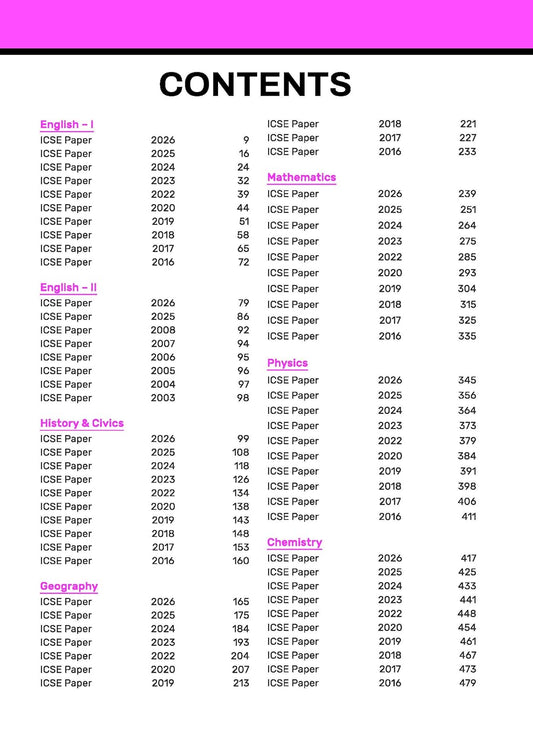 Gurukul By Oswal ICSE Class 10 Last 10 Years Solved Papers for 2027 Examination | Combined All Subjects (Hindi Papers Included) By Oswal Publishers