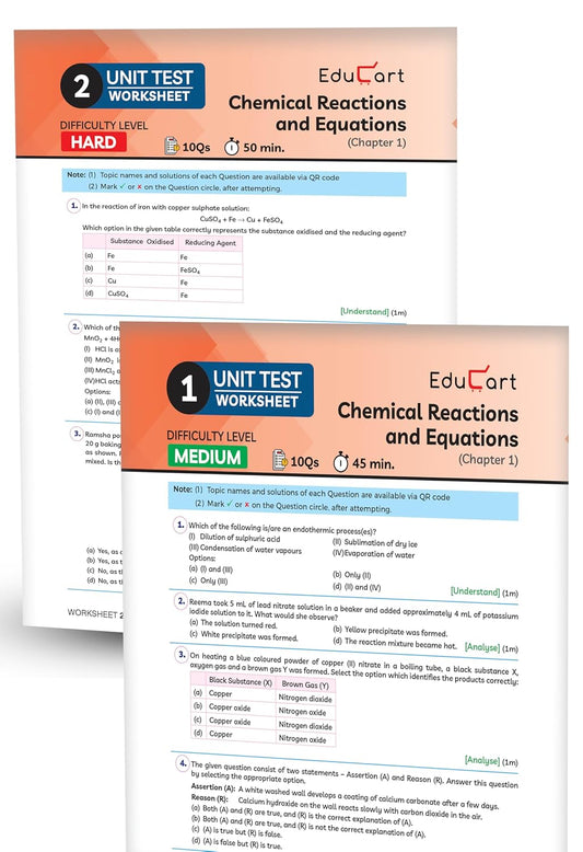Educart CBSE Question Bank Class 10 Science 2025-26 (Introducing Unit Test Worksheets for 2026 Boards Exam)