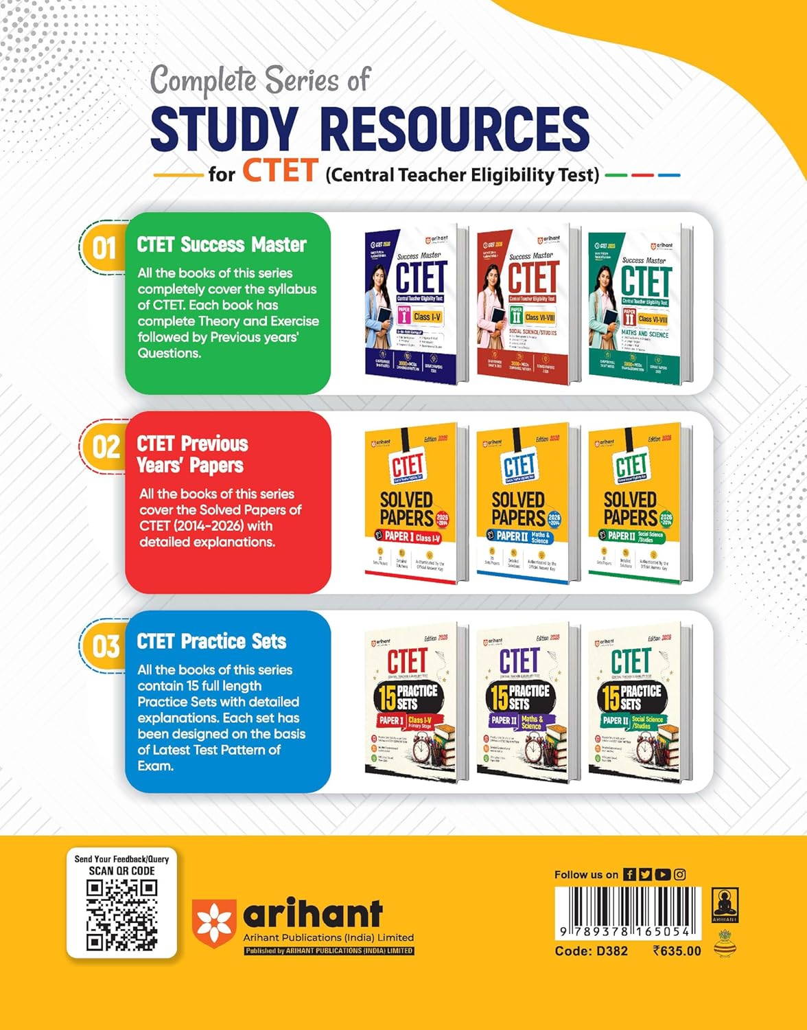 Arihant Success Master CTET 2026 Paper 2 (Class 6–8) Social Science/Studies | Child Development & Pedagogy, Social Science, English & Hindi | Notes, 3000+ Exam-Based MCQs & Solved Papers
