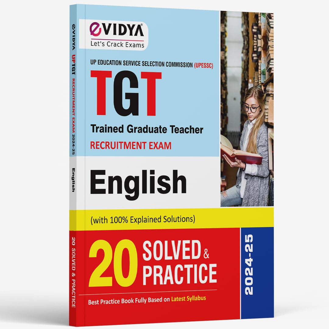 eVidya TGT English Recruitment Exam 20 Solved & Practice Sets 2025 With 100% Explained Solutions