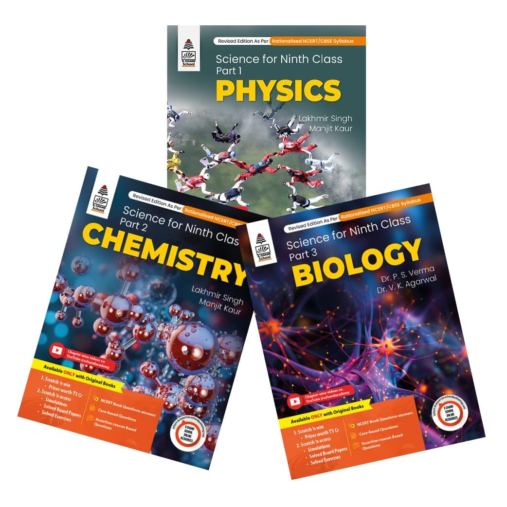 Physics Chemistry And Biology Lakhmir Singh 9th Class Combo 2025-2026