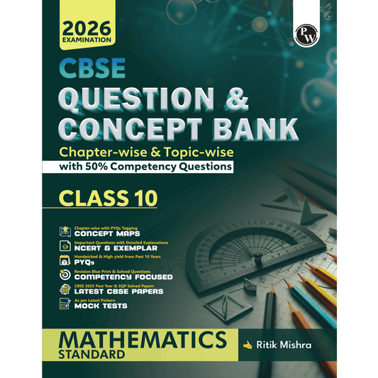 Pw Cbse Question & Concept Bank Qcb Class 10 Mathematics Std For 2026 Exams