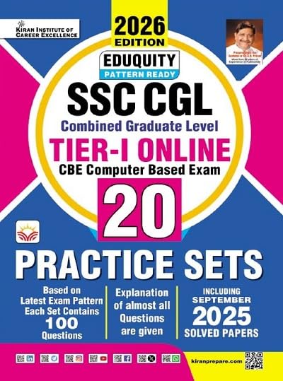 SSC CGL Tier -1 Online CBE Practice Sets Eduquity Pattern Ready 2026 Edition (English Medium) (5864)