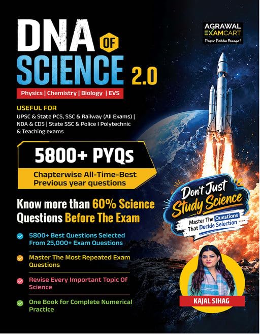 Examcart DNA of Science 2.0 PYQs Book by Kajal Sihag | Physics, Chemistry, Biology & EVS (English Medium)