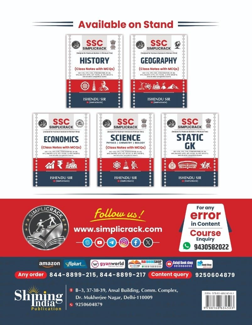 SSC Simplicrack Indian Polity and Constitution | Class Notes with MCQs | Ishendu Sir | Useful For - SSC-CGL, CPO, CHSL, Stenographer, SP, GD, MTS, ... RPR, Group D, and all other competitive exams
