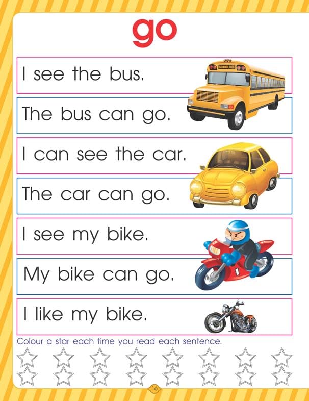 Very First Sight Words Sentences Level - 1