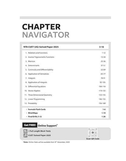 Arihant CUET UG 2026 Mathematics Chapterwise Notes & Question Bank | Based on NTA Test Pattern | 1000+ NCERT-Based MCQs, Mind Maps, Formula Flash ... 2025 Solved Paper & Online Digital Support