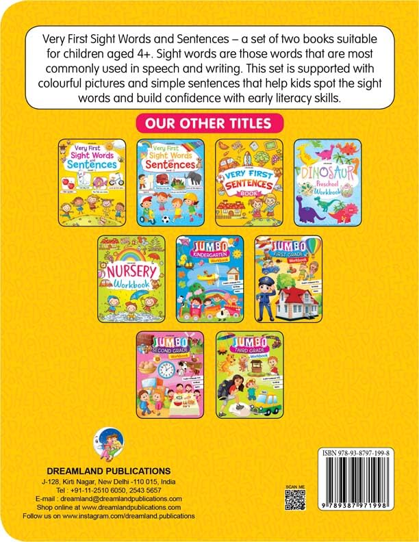 Very First Sight Words Sentences Level - 1