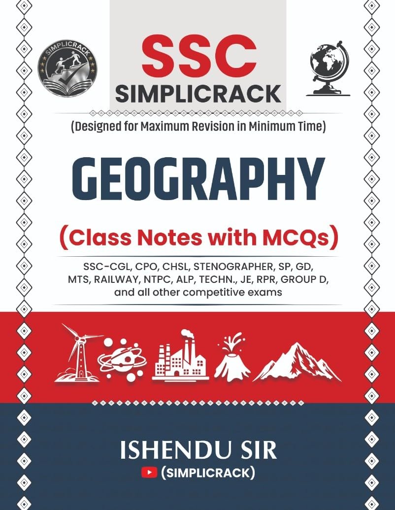 SSC Simplicrack Geography | Class Notes with MCQs | Ishendu Sir | Useful For - SSC-CGL, CPO, CHSL, Stenographer, SP, GD, MTS, Railway, NTPC, ALP, ... RPR, Group D, and all other competitive exams