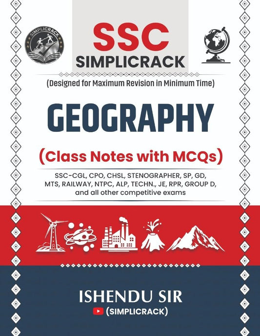 SSC Simplicrack Geography | Class Notes with MCQs | Ishendu Sir | Useful For - SSC-CGL, CPO, CHSL, Stenographer, SP, GD, MTS, Railway, NTPC, ALP, ... RPR, Group D, and all other competitive exams