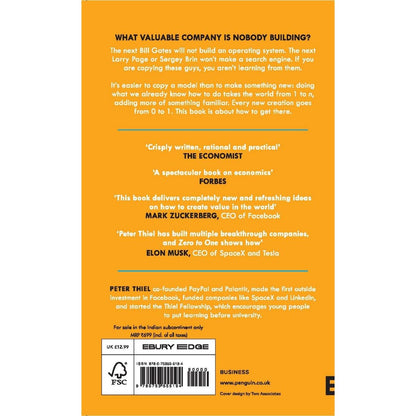 Zero to One: Notes on Start Ups, or How to Build the Future | International Bestseller by Peter Thiel and Blake Masters