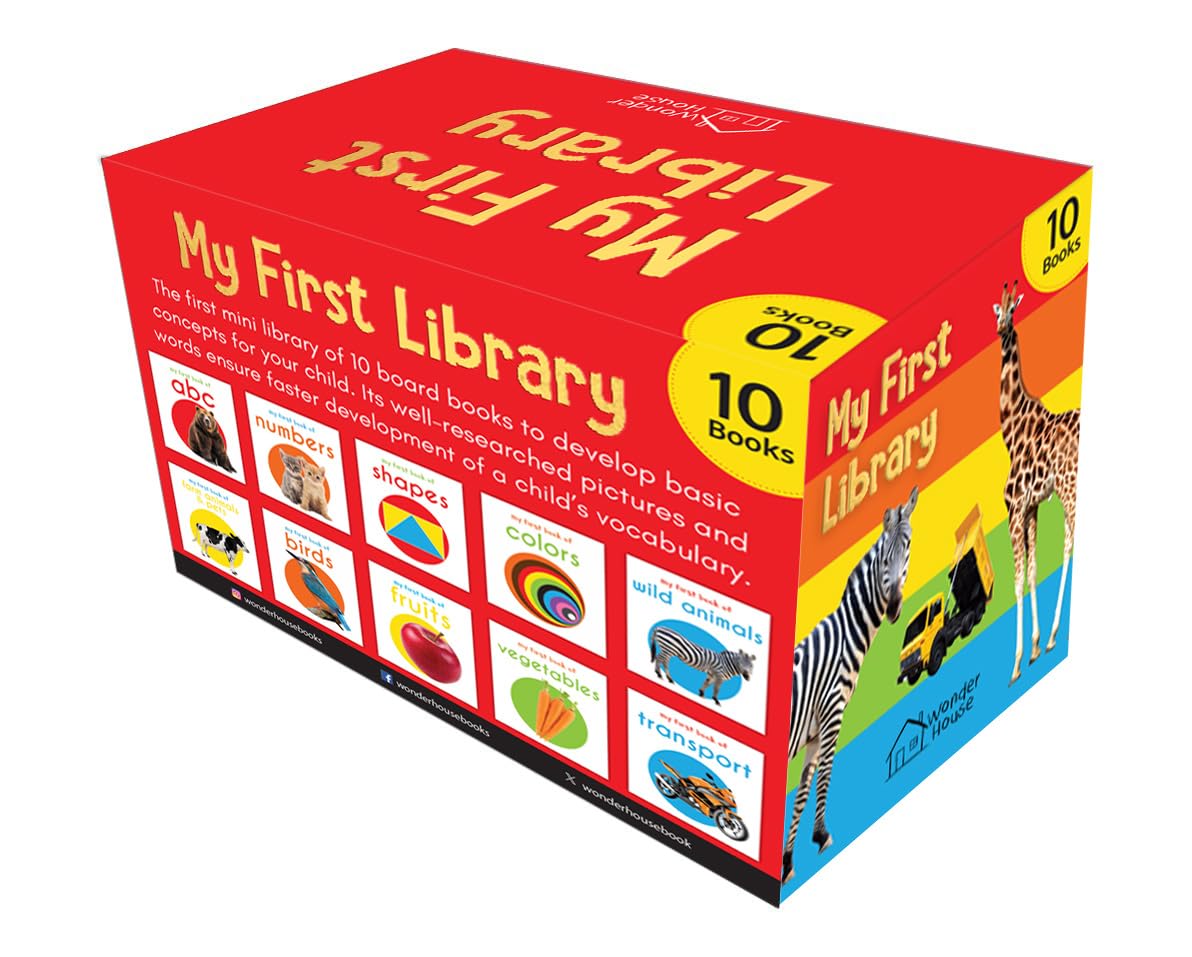 My First Library : Boxset of 10 Board Books for Kids