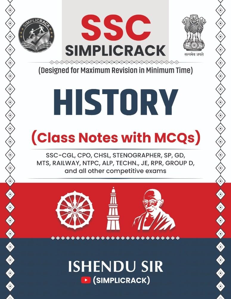 SSC Simplicrack History | Class Notes with MCQs | Ishendu Sir | Useful For - SSC-CGL, CPO, CHSL, Stenographer, SP, GD, MTS, Railway, NTPC, ALP, ... RPR, Group D, and all other competitive exams