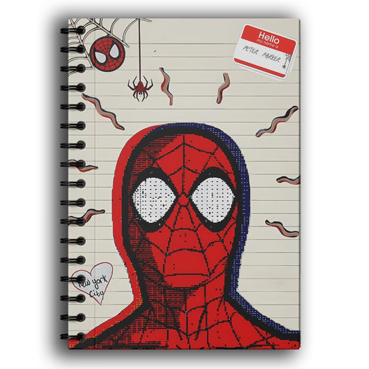 PrintZO Spider-Man Wiro Journal Notebook | A5 Size Unruled Notebook (160 Pages)