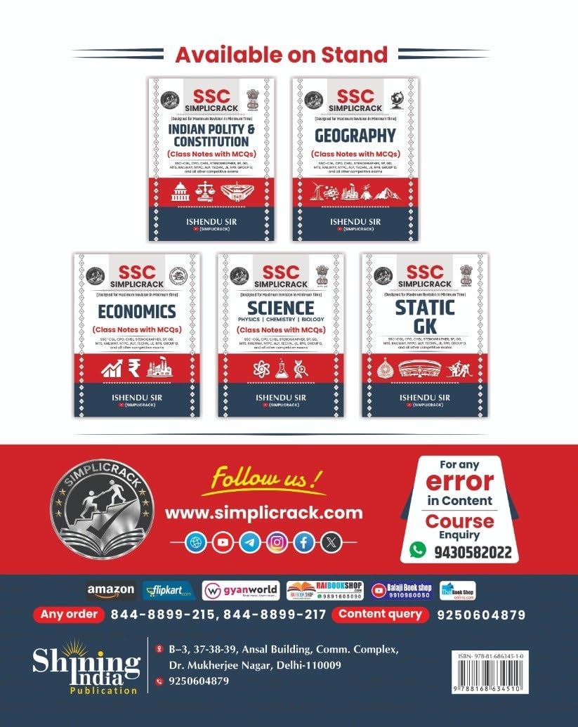 SSC Simplicrack History | Class Notes with MCQs | Ishendu Sir | Useful For - SSC-CGL, CPO, CHSL, Stenographer, SP, GD, MTS, Railway, NTPC, ALP, ... RPR, Group D, and all other competitive exams