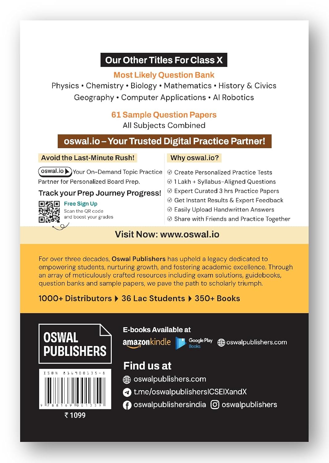 Gurukul By Oswal ICSE Class 10 Last 10 Years Solved Papers for 2027 Examination | Combined All Subjects (Hindi Papers Included) By Oswal Publishers