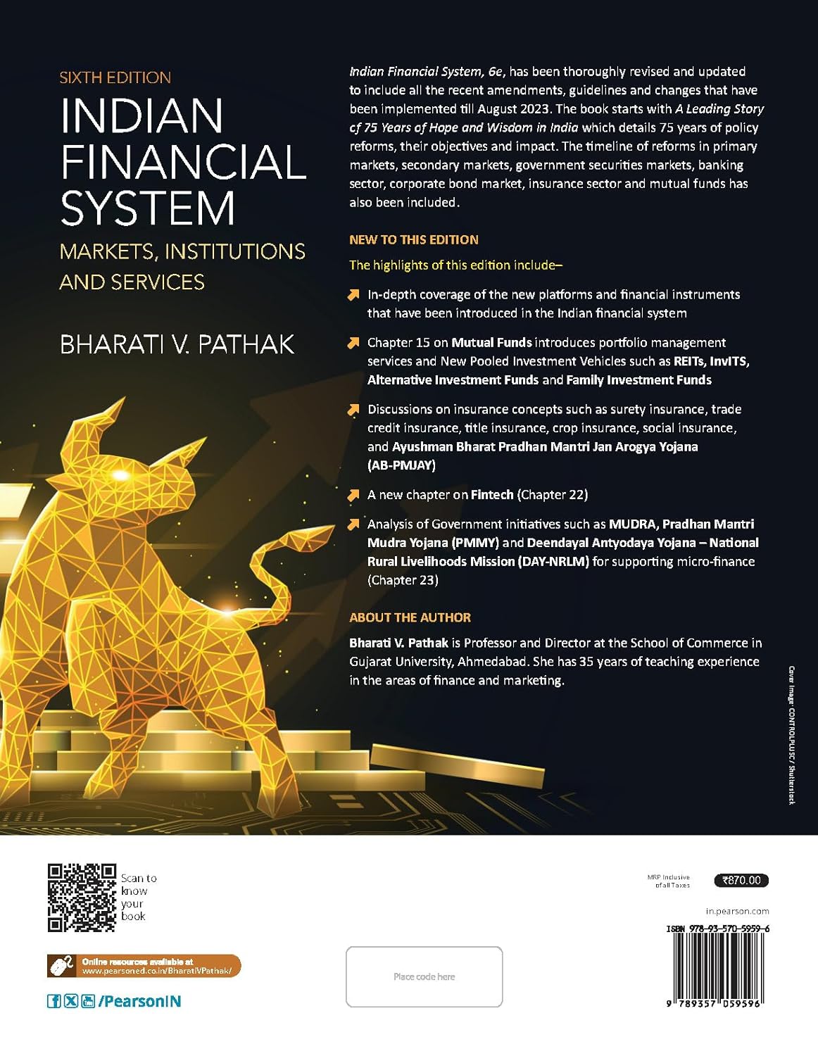 Indian Financial System, Markets, Institutions & Services 6th Edition,75 years of policy reforms, Government securities markets, banking sector, corporate bond market, insurance sector & mutual funds