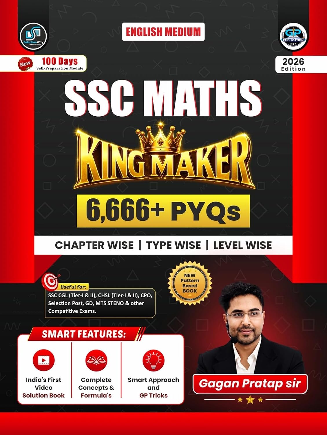 Gagan Pratap Sir SSC Maths King Maker 6666+ PYQs (2026 Edition) English Medium | Chapterwise & Typewise