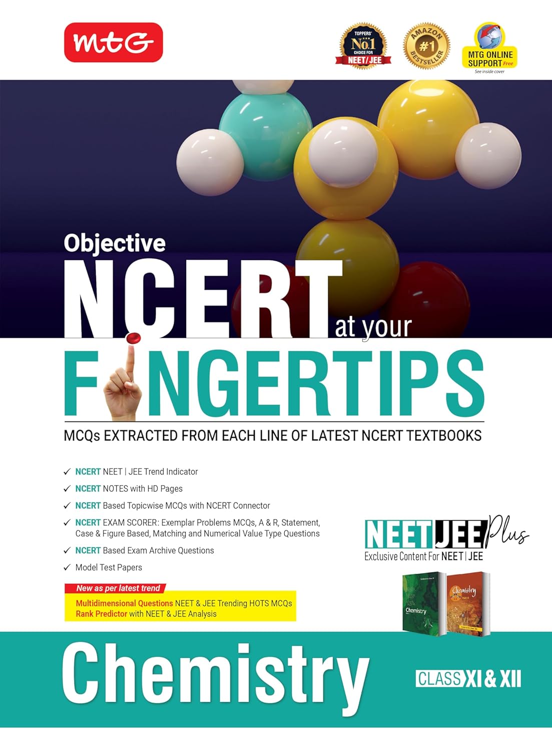 MTG Objective NCERT at your FINGERTIPS Chemistry - NCERT NEET/JEE Trend Indicator, Notes with HD Pages, Exam Archive & MCQs | NEET-JEE Books (Based