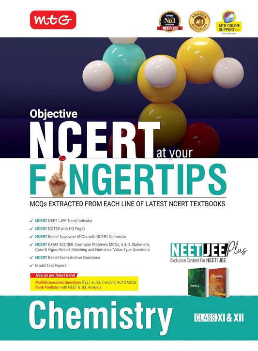 MTG Objective NCERT at your FINGERTIPS Chemistry - NCERT NEET/JEE Trend Indicator, Notes with HD Pages, Exam Archive & MCQs | NEET-JEE Books (Based