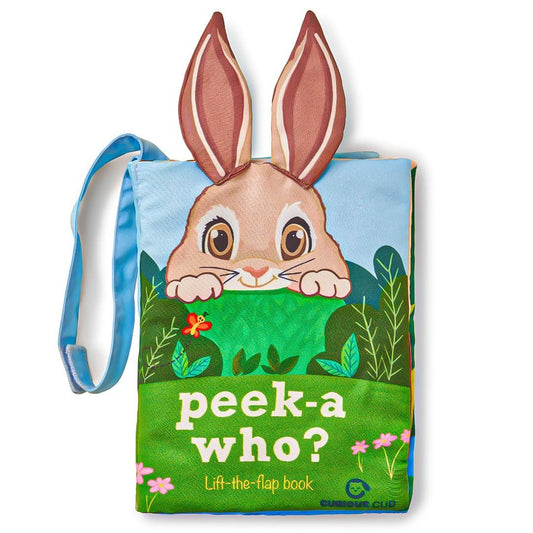 Curious Cub Peek-A-Boo Jungle Cloth Book – Soft Baby Book with Crinkle Pages, Flaps & Textures | Sensory Toy & Early Learning Gift for Infants & Toddlers, Peek A Who Baby Toys for Ages 6 Months+