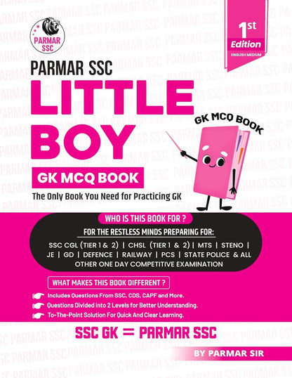Product Title Parmar SSC Little Boy GK MCQ Book | English Medium | 1st Edition 2025 | For SSC CGL,