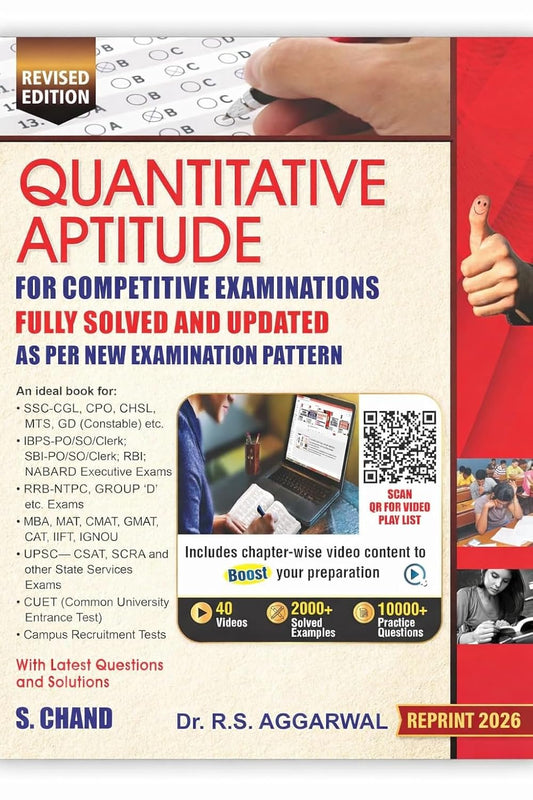S. Chand Quantitative Aptitude for Competitive Examinations by Dr. R.S. Aggarwal (Revised Edition 2026)