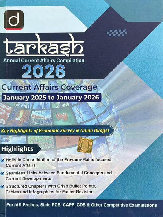 DRISHTI IAS Tarkash Annual Current Affairs Compilation 2026, January 2025–January 2026 Coverage, IAS, State PCS, CAPF, CDS Exam Preparation Book