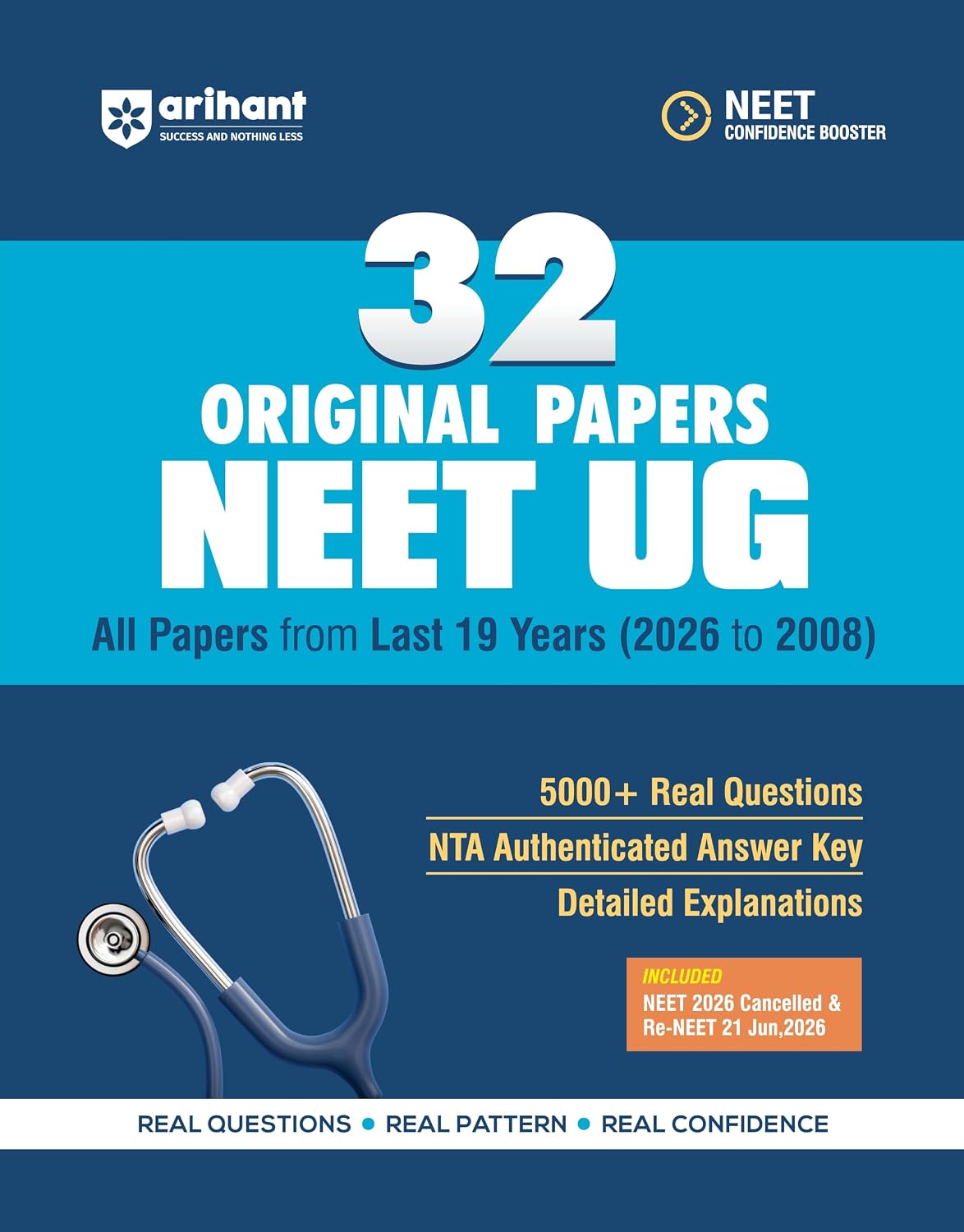 Arihant NEET UG 32 Original Papers (2026-2008) | 5000+ Real Questions with NTA Authenticated Answer Key & Detailed Explanations | Last 19 Years Solved Papers for NEET UG Exam Preparation