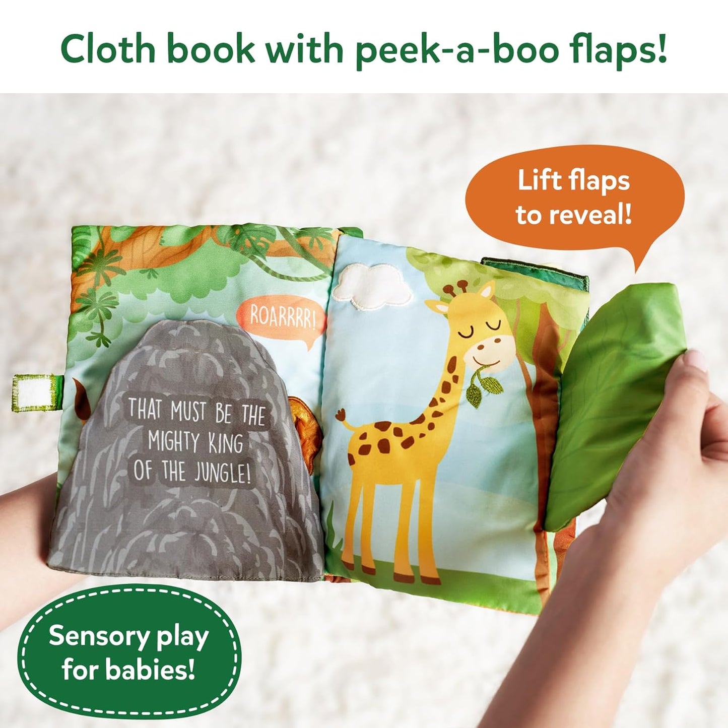 Skillmatics Peek-A-Boo - Jungle Theme Soft Cloth Book