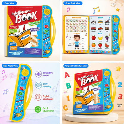 Musical English Interactive Children Learning Book|Educational Phonetic Learning Book| 22 Pages | 3 Interactive Modes - Read, Music & G - Girls & Boys