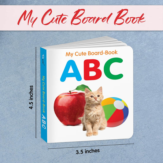 Baby board books collection - ABC, Wild Animals Fruits and Numbers : Pocket-sized kids educational books, All-in-one toddler learning s - Girls & Boys
