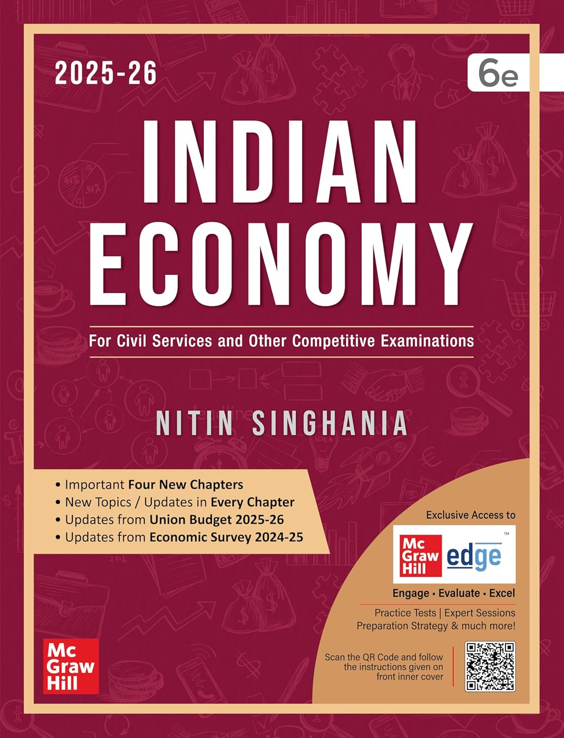 Indian Economy (English) by Nitin Singhania (IAS) for UPSC CSE 2025-26 | 6th edition | Civil Services Exam - Prelims Mains | State PSCs exams/ PCS