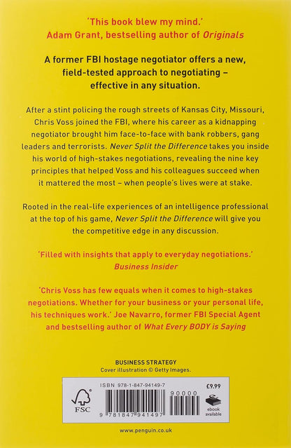 Never Split The Difference: Negotiating As If Your Life Depended On It