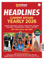 Arihant Headlines Current Affairs Yearly 2026 | 360° Review of Jan–Dec 2025 | 3000+ One-Liners & 10 Current Practice Sets | National, International, ... PSC, SSC, NDA/CDS Exams | English Medium