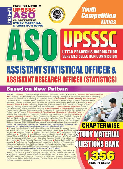 English Medium) UPSSSC l ASO Chapterwise Study Material & Question Bank (1356 Objective Question) - 2026-27