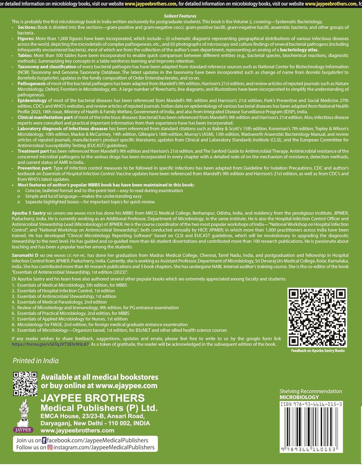 ESSENTIALS OF MICROBIOLOGY FOR POSTGRADUATES (VOLUME 2 SYSTEMATIC BACTERIOLOGY)