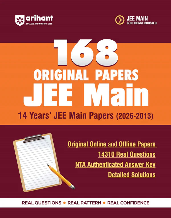 JEE Main 14 Years (2026–2013) Solved Papers | 168 Original Papers with 14310 Real Questions | Detailed Solutions & NTA Authenticated Answer Key | Online & Offline Papers for IIT JEE Main