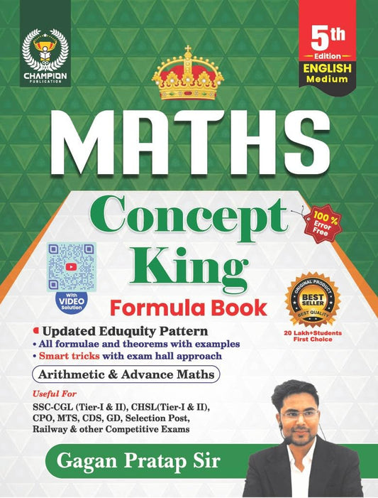 Champion Maths Concept King Formula Book 5th Edition 2026 English Medium By Gagan Pratap Sir