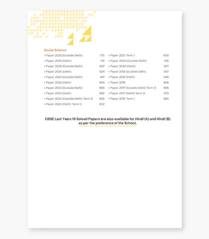 Gurukul By Oswal CBSE Class 10 Last 10 Years Solved Papers for 2027 Examination | English, Mathematics (Standard), Science & Social Science (Delhi & Outside Delhi All Sets)