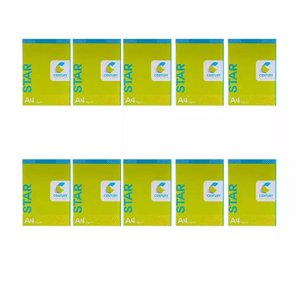 Century Star 75 GSM A4 Size Multipurpose Copier Paper 500 Sheets, White (Pack of 10 Ream)