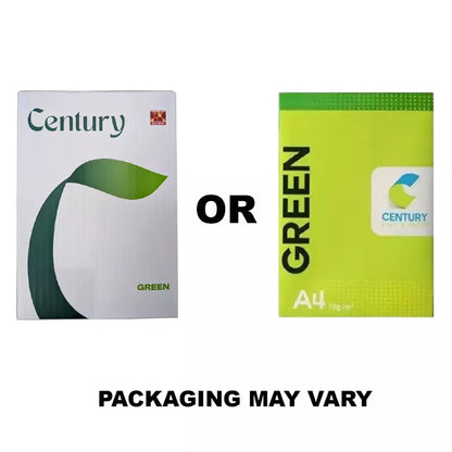 Century Green 70 GSM A4 Size Multipurpose Copier Paper 500 Sheets, White (Pack of 10 Ream)