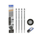 DOMS Palladium X-Tra Super Dark Graphite Pencils Pack (Includes Eraser & Sharpener)