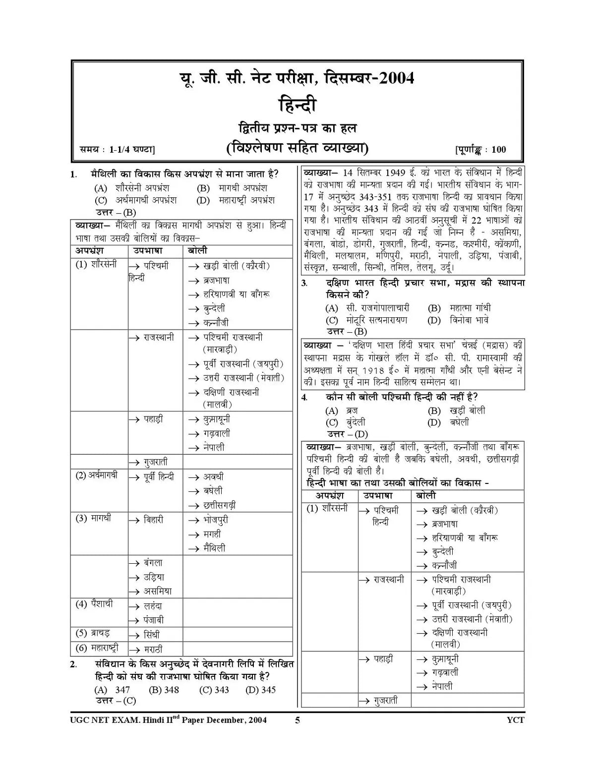 YCT NTA UGC-NET/JRF Hindi Solved Papers (2026-27 Edition) | Useful for TGT, PGT, GIC, Assistant Professor Exams