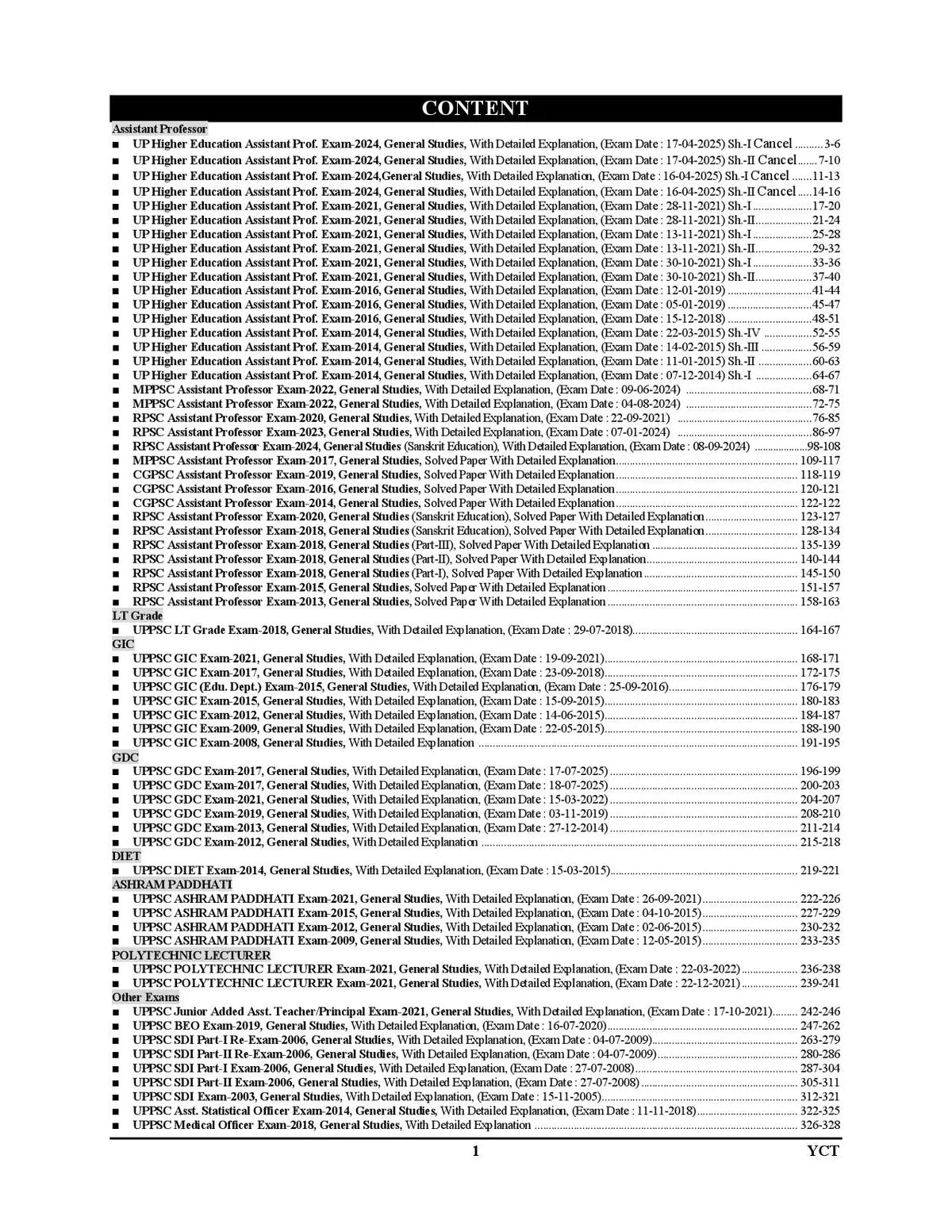 UPHESC UPPSC GDC Assistant Professor GS 63 Sets 2026-27 English Medium